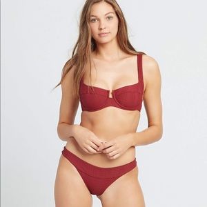 L Space Camellia Top + Veronica Bottom in Sangria
